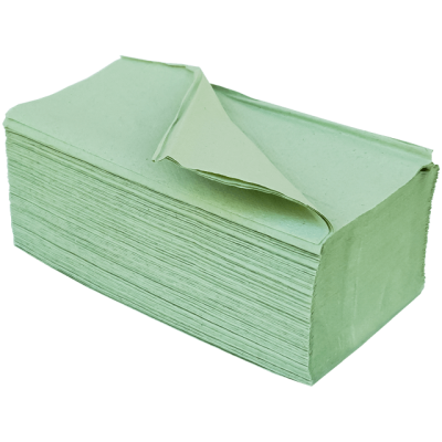 Prosoape de hartie pliate tip V-Fold, Lucart, 1 strat, verzi, 21.5X25 CM, 20 pach/bax